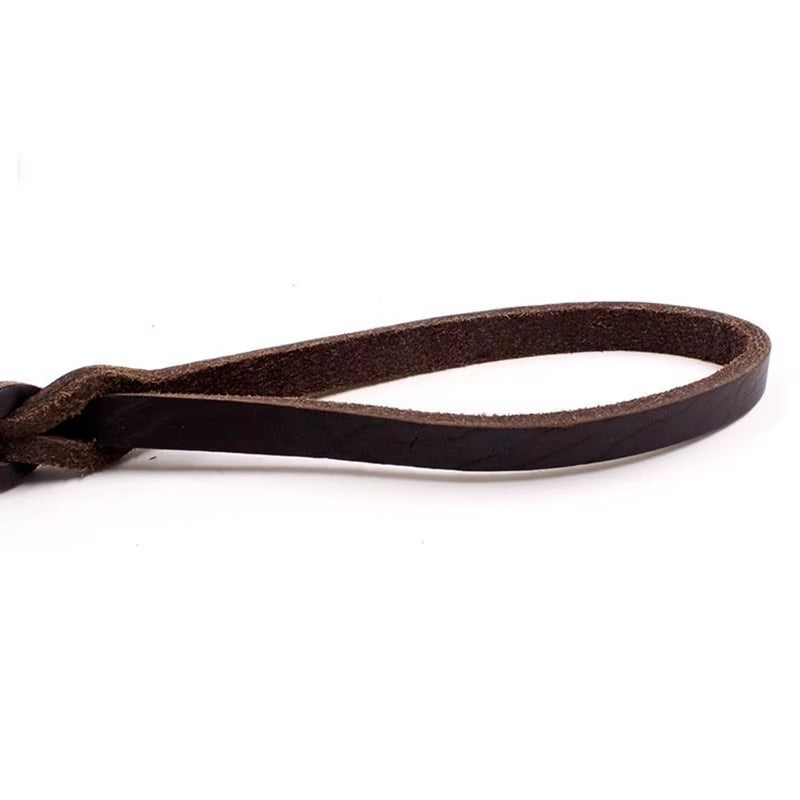 High-End Cowhide Leather Leash Dog Handmade Durable Pet Leash for Large Dogs Brass-Plated Hot Sale Pet Supplies Shop