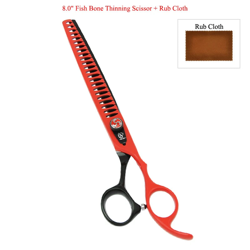 8 Inch  Professional Pet Dog Grooming Scissors Animals Thinning Shears Japan Steel Puppy Cat Haircut Styling Tool B0059A