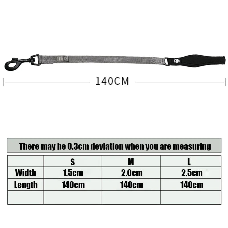 Pet Nylon Reflective Leash Used Harness and Collar for Small Big Dog and Cat All Breed Training Running Walking TLL2771