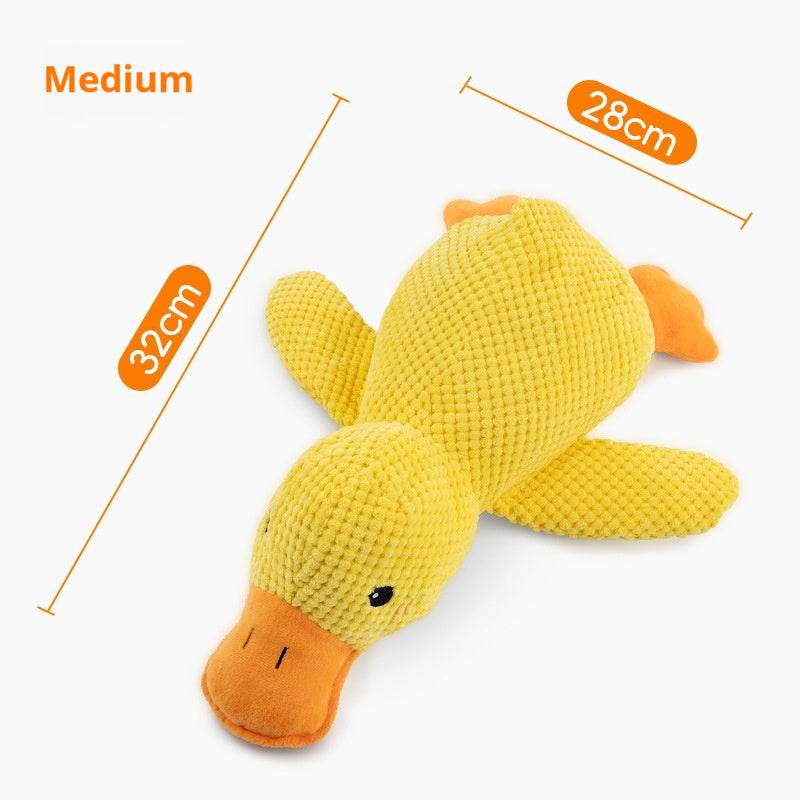 Die Ente, ein Hudespielzeug zur Beruhigung, putzt die Zähne und quietscht - Tierbedarf.si