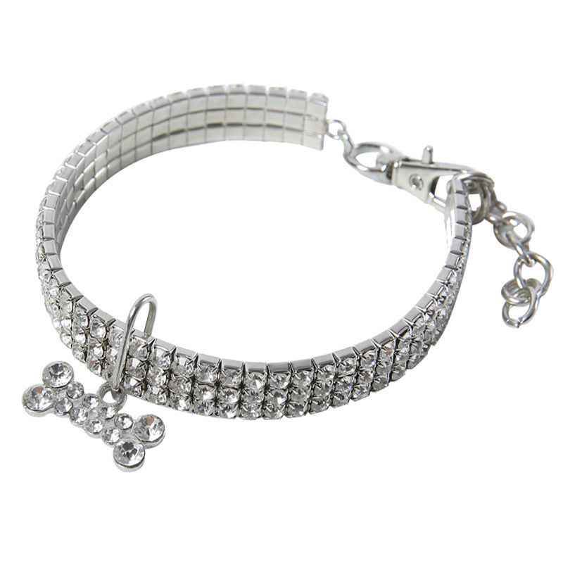 Strass Hundehalsband Kristall für kleine und mittelgroße Hunde - Tierbedarf.si
