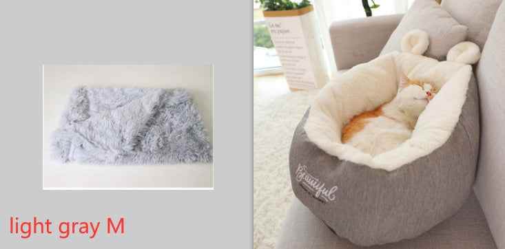 Pet Dog Bed Warming Soft Sleeping Bag Cushion Puppy Kennel - Tierbedarf.si