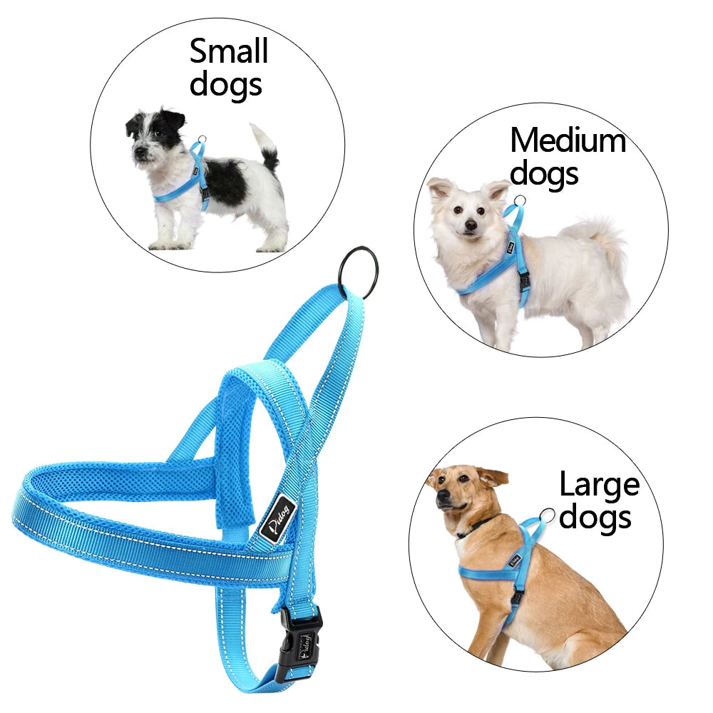 No Pull Reflective Dog Harness Leash Set Pet Vest Lead for Small Meduim Large Dogs Perfect for Daily Training Walking XXS-L