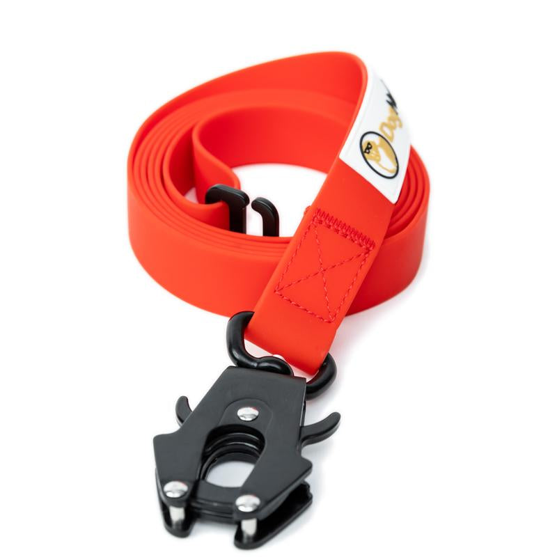 Dognerd 6' Tactical Silicone Dog Leash with Aluminum Quick Release Carabiner Solid Design for Large Dogs Walks Hikes Jogging