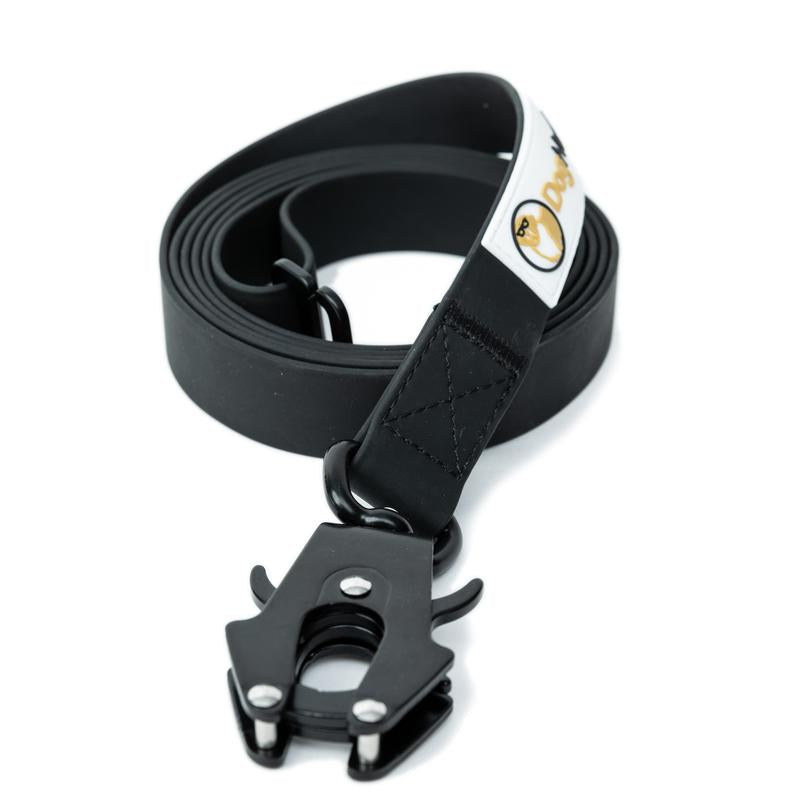 Dognerd 6' Tactical Silicone Dog Leash with Aluminum Quick Release Carabiner Solid Design for Large Dogs Walks Hikes Jogging