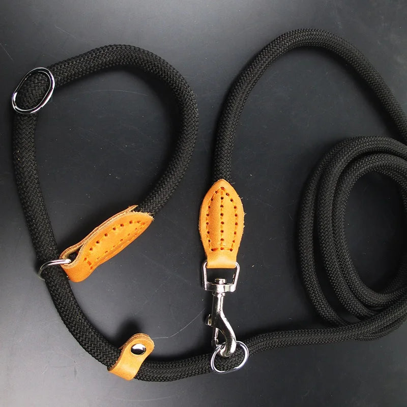 Multifunctional Dog Leash P Chain Slip Collar Pet Walking Leads Nylon Dog Rope Puppy Pet Traction for Small Medium Large Dogs