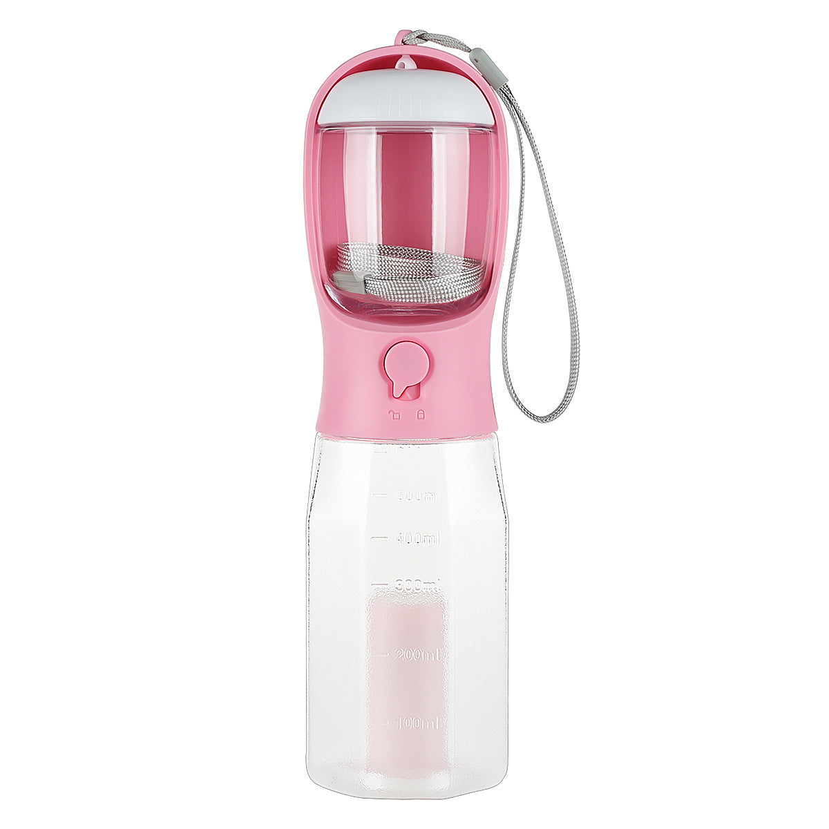 Tragbare Wasserflasche für Hunde oder Katzen- Futter, Wasser und Kotbeutel inkl.