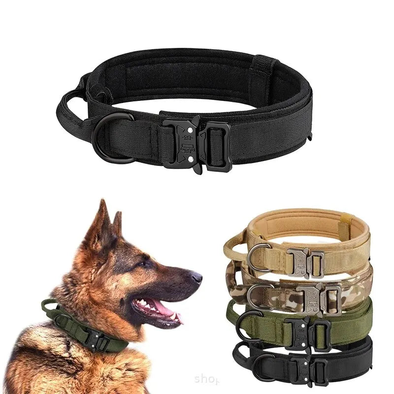 Tactical Dog Collar for Medium and Large Dogs: Suitable for All Breeds, Adjustable and Durable