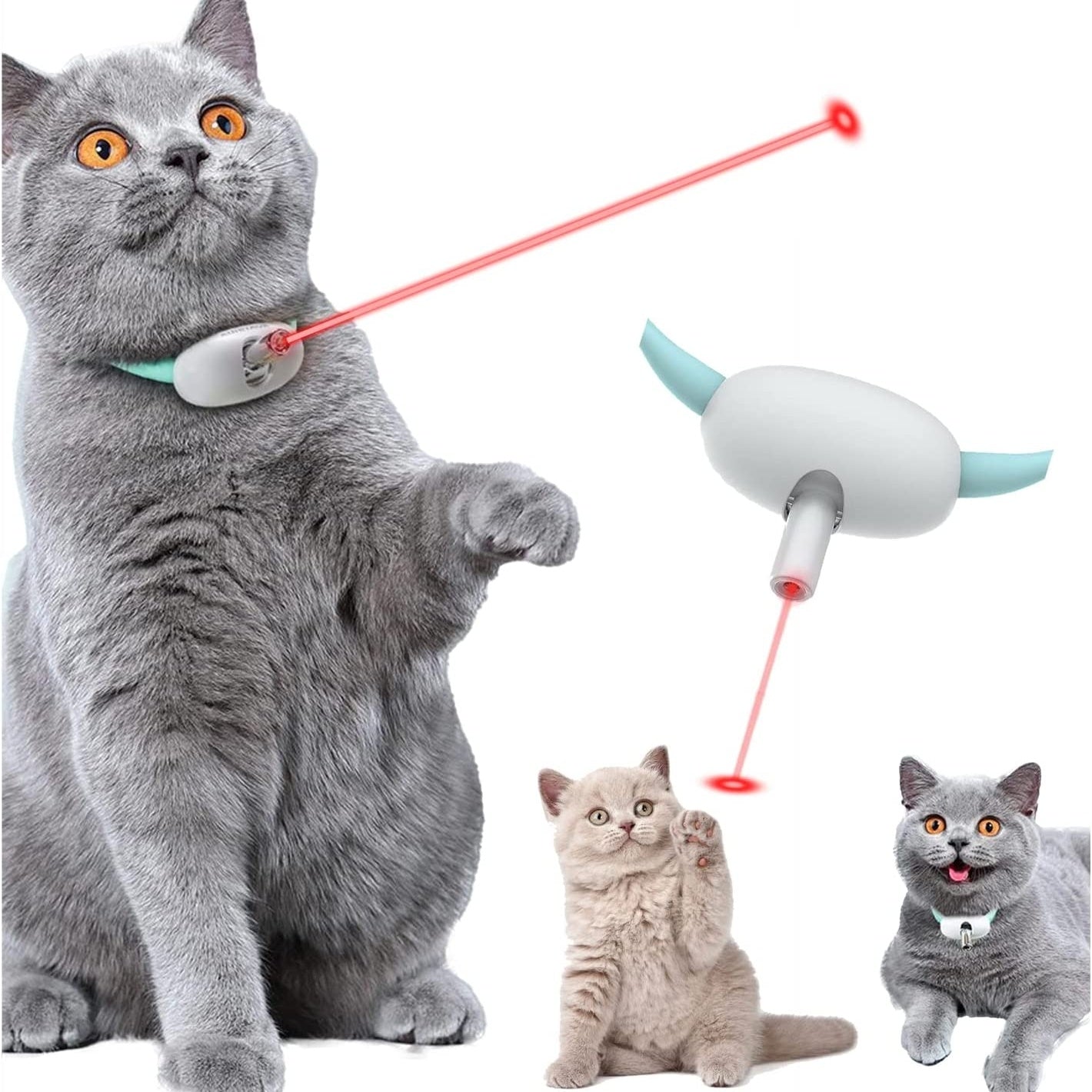 Intelligentes Laser Neigungs Halsband für Katzen