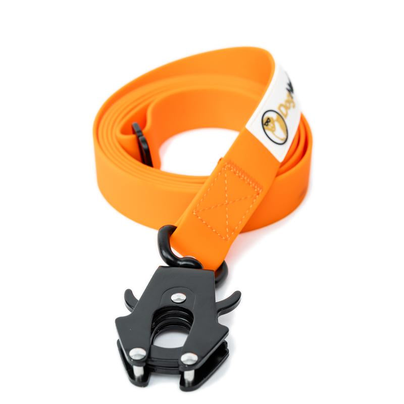 Dognerd 6' Tactical Silicone Dog Leash with Aluminum Quick Release Carabiner Solid Design for Large Dogs Walks Hikes Jogging