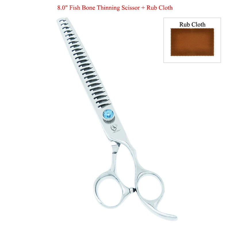 8 Inch  Professional Pet Dog Grooming Scissors Animals Thinning Shears Japan Steel Puppy Cat Haircut Styling Tool B0059A