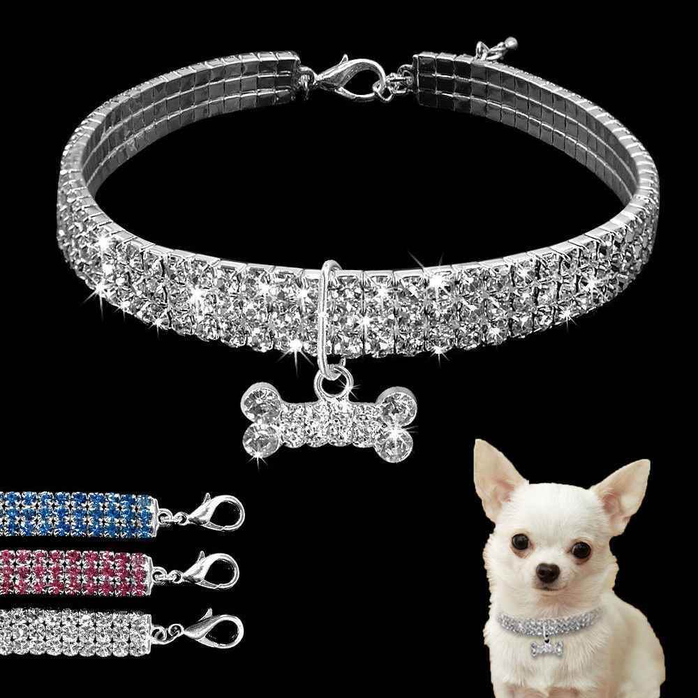 Strass Hundehalsband Kristall für kleine und mittelgroße Hunde - Tierbedarf.si