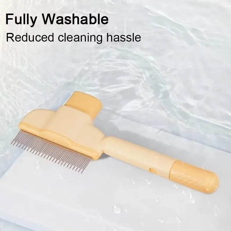 Pet Grooming Brush One-Click Hair Removal Gentle On Skin Pet Anti-Mite Hair Cleaning Brush Pressure Grooming Brush For Dogs - Tierbedarf.si