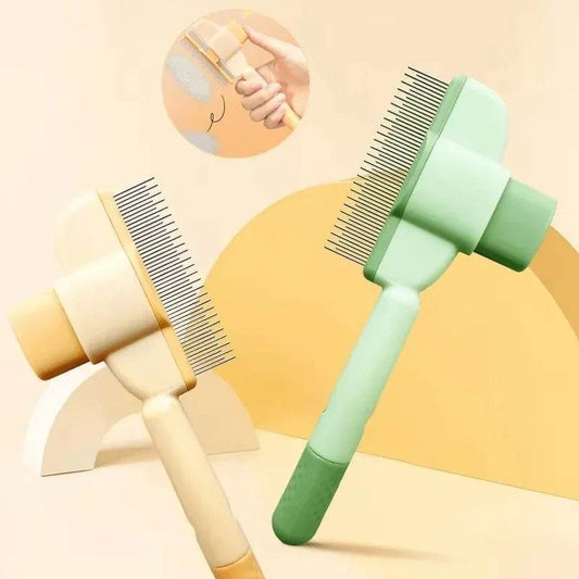 Pet Grooming Brush One-Click Hair Removal Gentle On Skin Pet Anti-Mite Hair Cleaning Brush Pressure Grooming Brush For Dogs - Tierbedarf.si