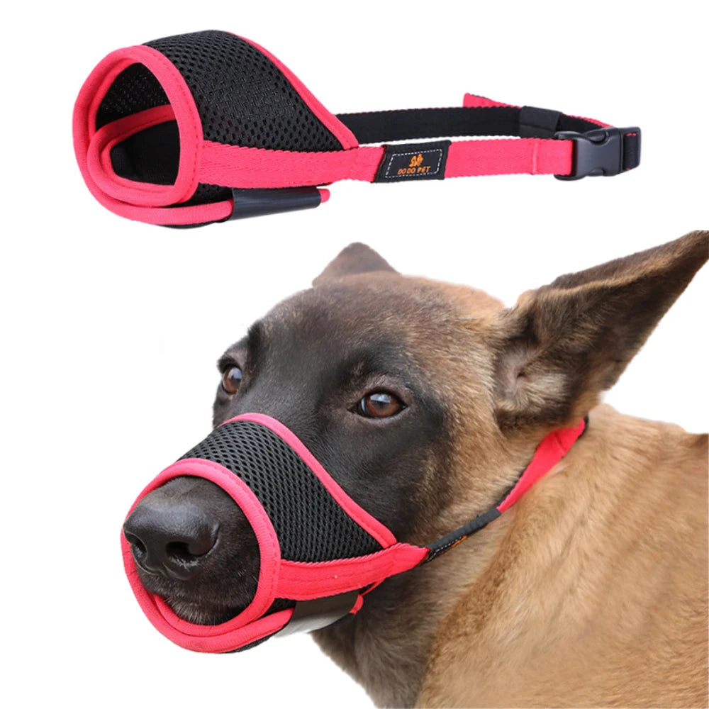 Dog Muzzle Nylon Anti-Bite Barking for Small Large Dogs Chihuahua Husky Pit Bull Breathable Adjustable Muzzles Dog Supplies