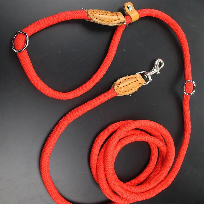 Multifunctional Dog Leash P Chain Slip Collar Pet Walking Leads Nylon Dog Rope Puppy Pet Traction for Small Medium Large Dogs