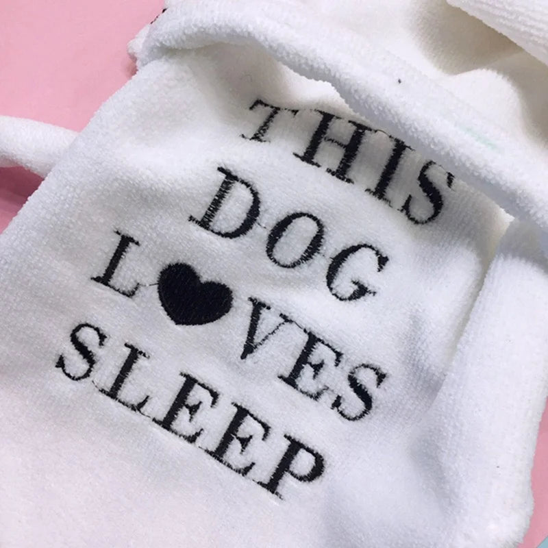 Pet Dog Bathrob Dog Pajamas Sleeping Clothes Soft Pet Bath Drying Towel Clothes for for Puppy Dogs Cats Coat Pet Accessories