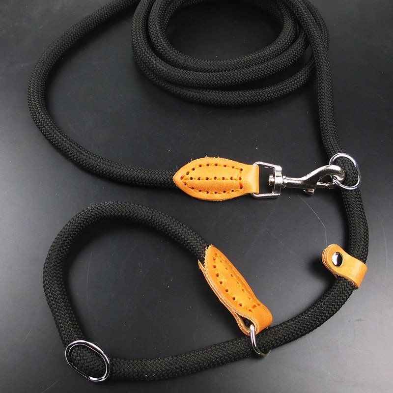 Multifunctional Dog Leash P Chain Slip Collar Pet Walking Leads Nylon Dog Rope Puppy Pet Traction for Small Medium Large Dogs