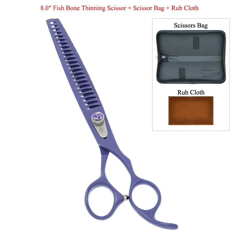 8 Inch  Professional Pet Dog Grooming Scissors Animals Thinning Shears Japan Steel Puppy Cat Haircut Styling Tool B0059A
