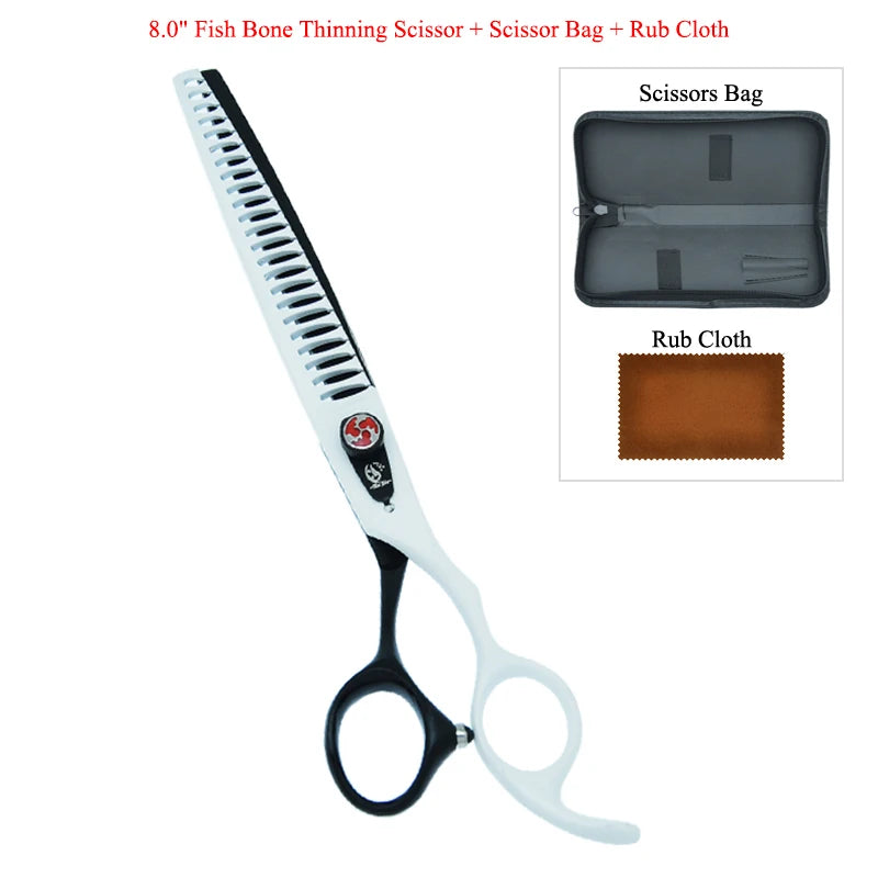 8 Inch  Professional Pet Dog Grooming Scissors Animals Thinning Shears Japan Steel Puppy Cat Haircut Styling Tool B0059A